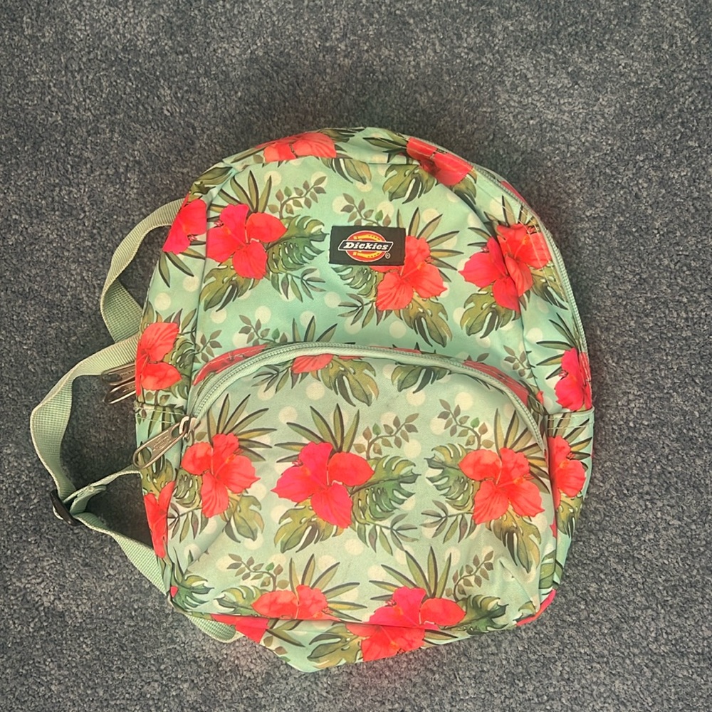 Dickies Teal Hibiscus Mini Backpack